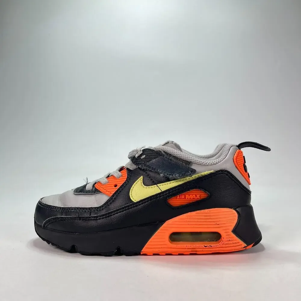 Nike Air Max 90 LTR Grey Hyper Crimson Black Sneakers IH1417-033 Youth Size 1.5Y